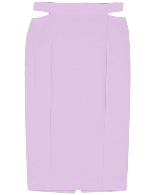 Patrizia Pepe Purple Cut-out Midi Skirt