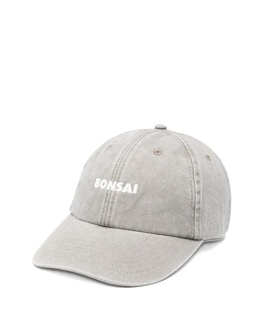 Bonsai White Logo-Embroidered Baseball Cap for men