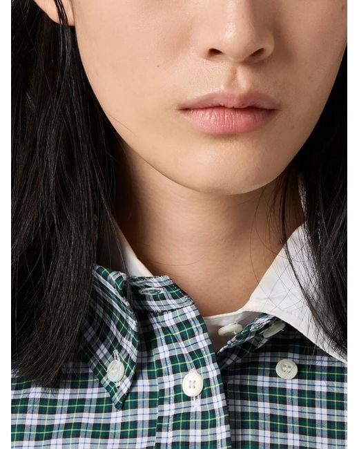 Miu Miu Blue Plaid Shirt