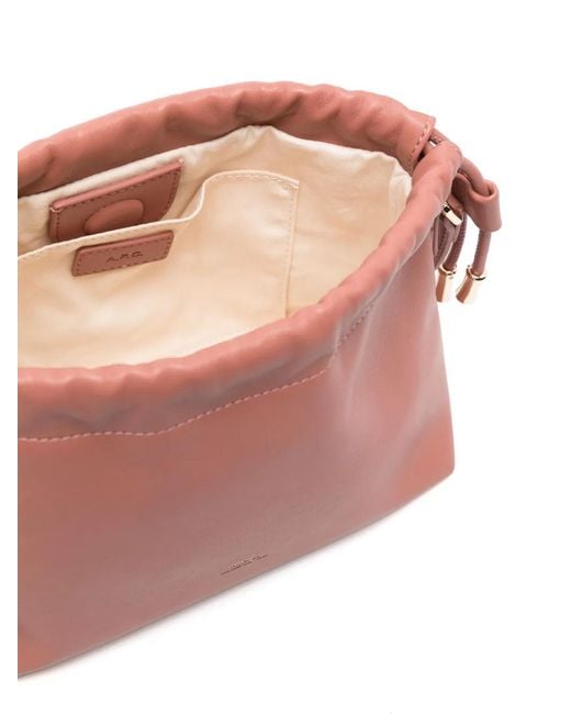 Borsa A Spalla Ninon Mini Con Logo di A.P.C. in Pink