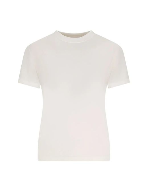 Magda Butrym White Crew-Neck Short-Sleeve T-Shirt
