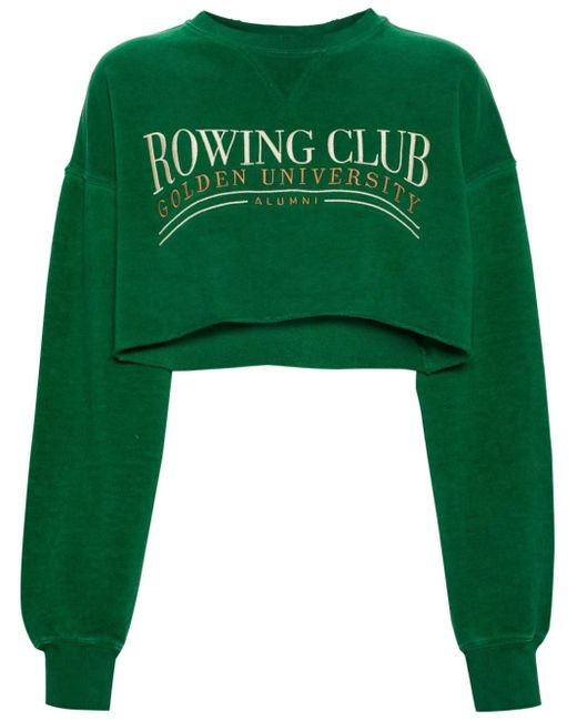 Golden Goose Deluxe Brand Louisa Cropped Sweater in het Green