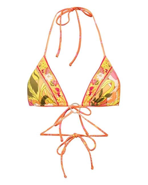 Camilla Orange Haut De Bikini Flower Child Society