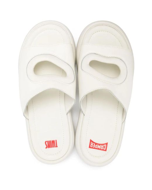 Camper White Pelotas Flota Cut-Out Slides for men