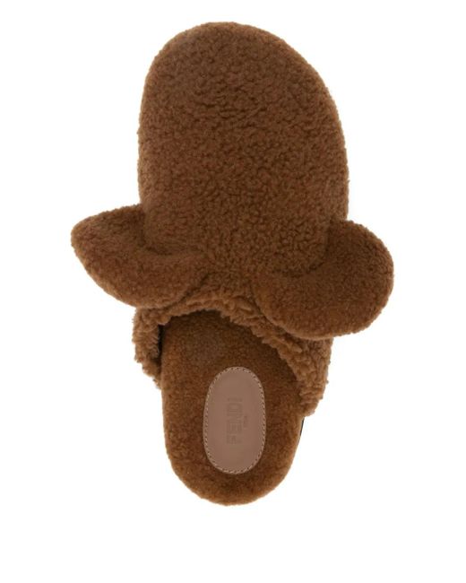 Fendi Mules Mit Shearling in Brown für Herren