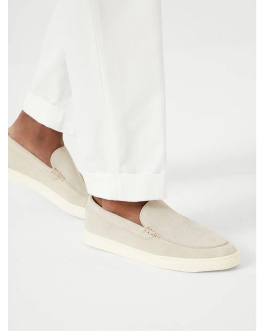 Brunello Cucinelli Loafer Aus Wildleder in Natural für Herren