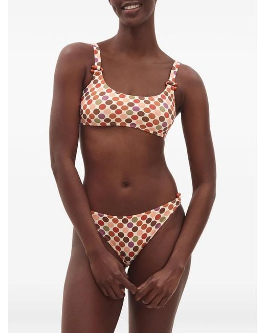 Eres Pink Excess Polka-Dot Bikini Briefs