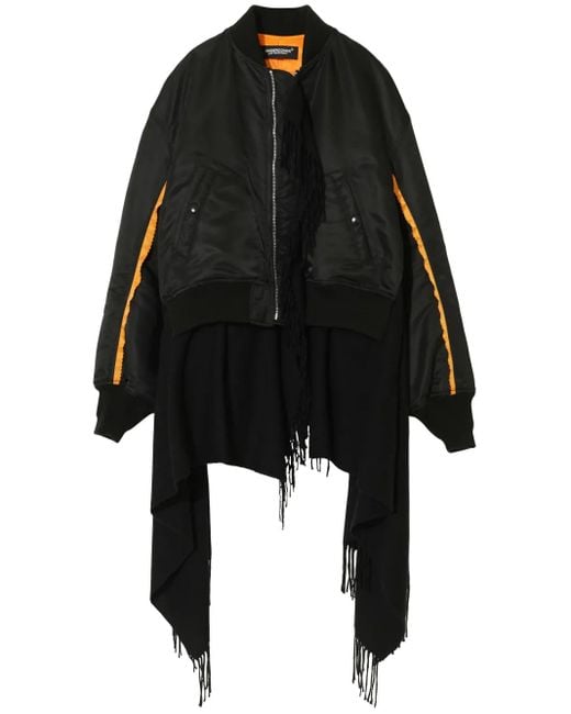 Undercover Black Layered Bomber Jacket