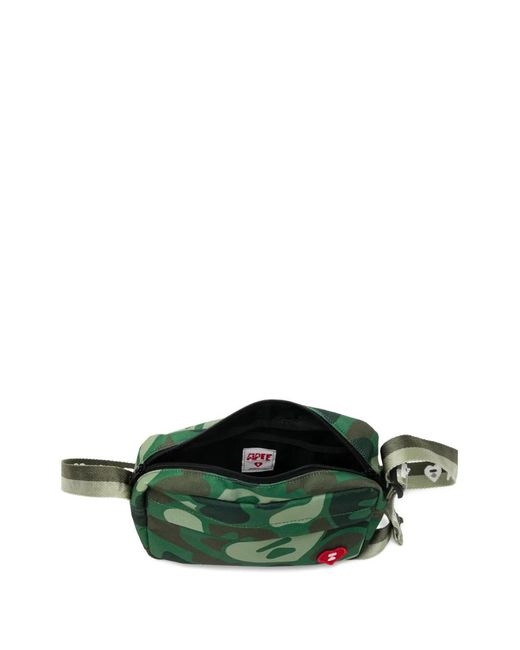 AAPE BY A BATHING AP Green Camo Mini Bag