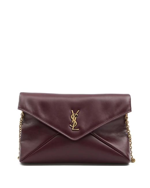 Saint Laurent Purple Cassandre Chain Pouch