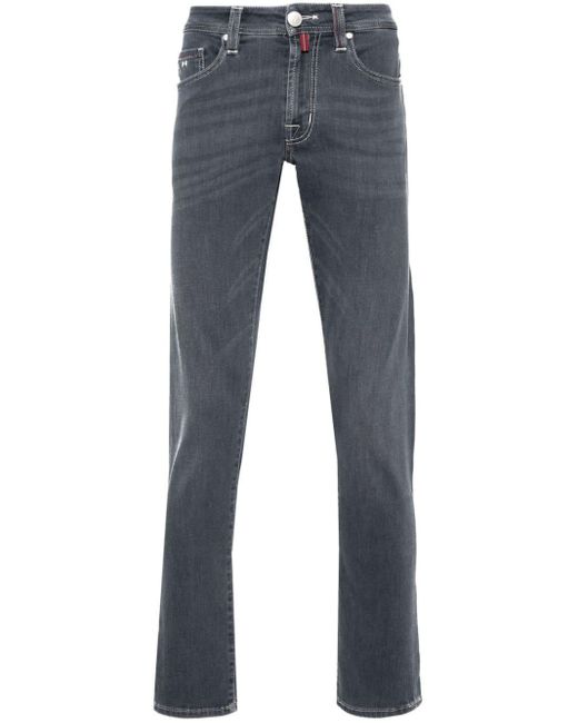 Sartoria Tramarossa Blue Leonardo Low-rise Slim-fit Jeans for men