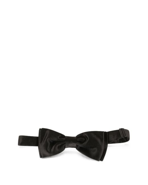 Lardini Black Silk Bow Tie for men