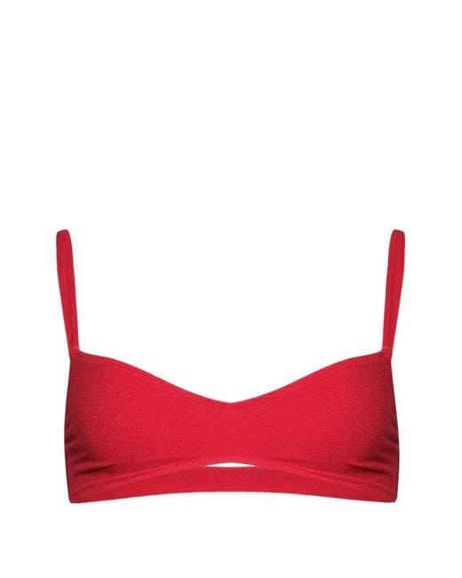 Bondeye Red Mae Crop Bikini Top