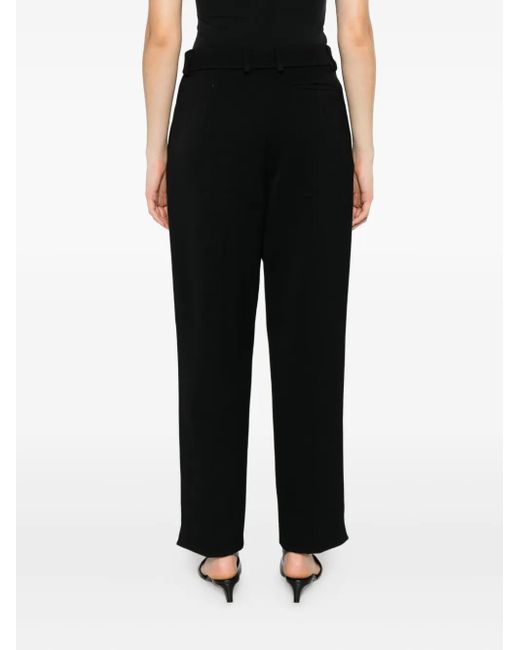 Giorgio Armani Black Pleat-Detailed Trousers
