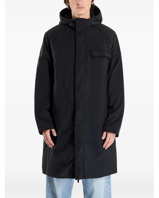 Adidas Blue Hooded Pocket Parka for men