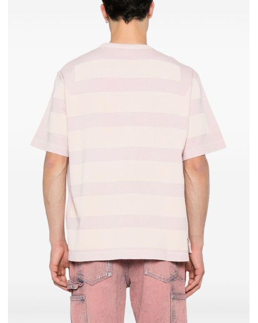 Stone Island T-shirt Met Logoprint in het Pink voor heren