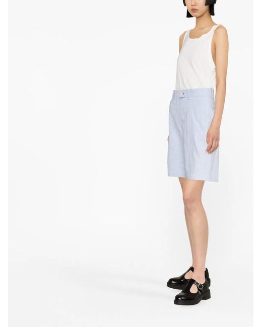 KENZO Blue Tailored Linen Shorts