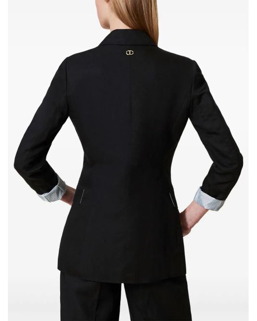 Twinset Black Single-Breasted Blazer