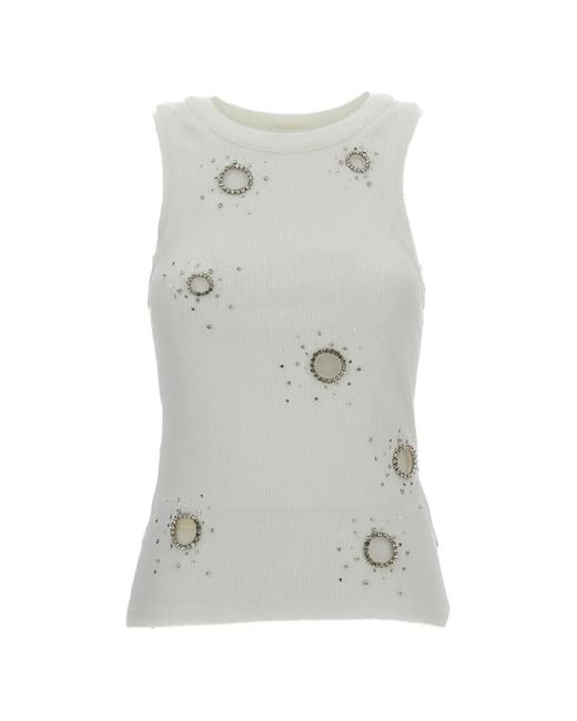 Des Phemmes Verfraaide Top in het Gray