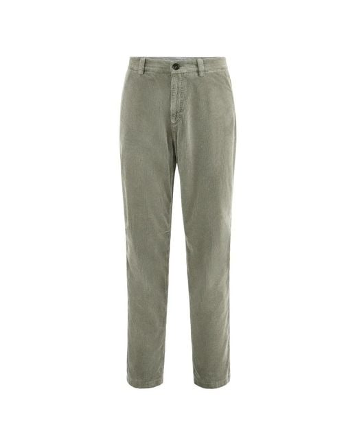 Brunello Cucinelli Green Garment-Dyed Corduroy Trousers for men