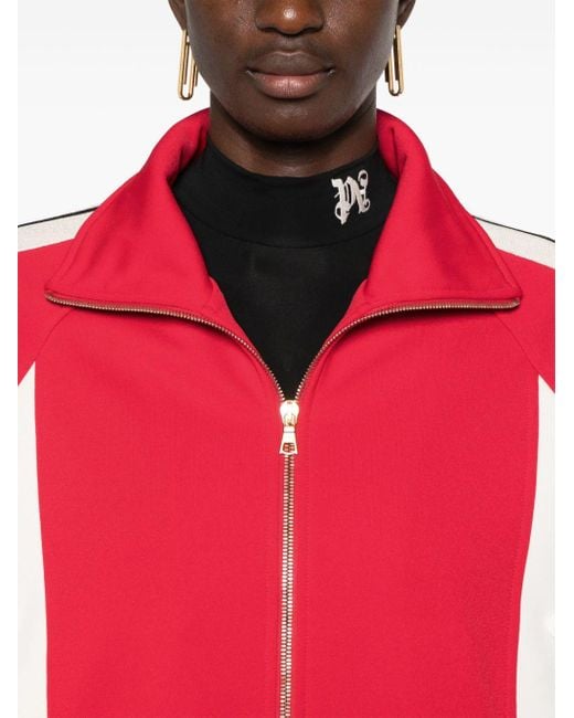 Palm Angels Red Stripe-Detail Track Jacket