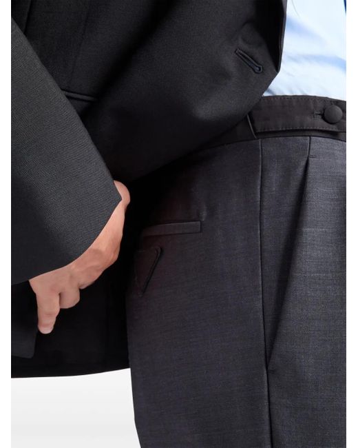 Prada Hose Mit Weitem Bein in Black für Herren