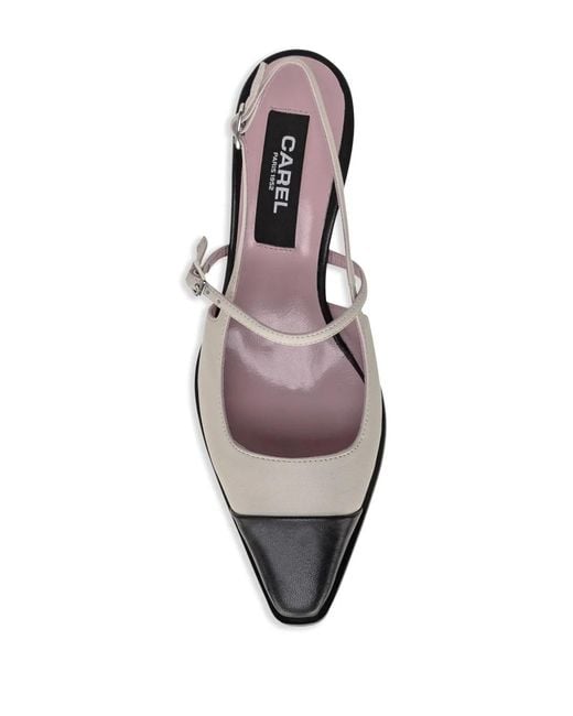 CAREL PARIS White 50Mm Cecile Slingback Pumps