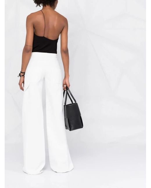 Courreges White Twill Baggy Trousers