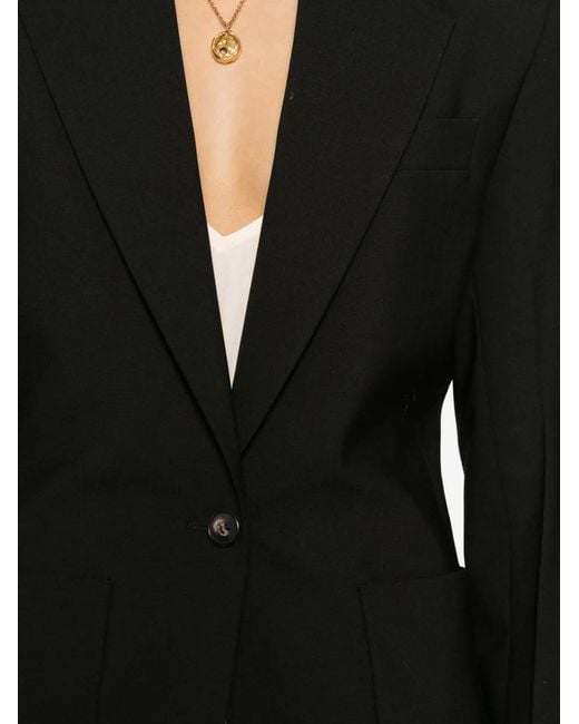 Covert Black Single-Breasted Patch-Pocket Blazer