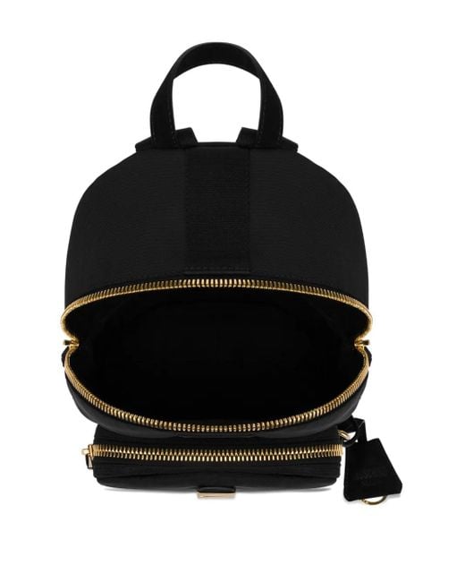 Moschino Black Logo-Plaque Backpack for men
