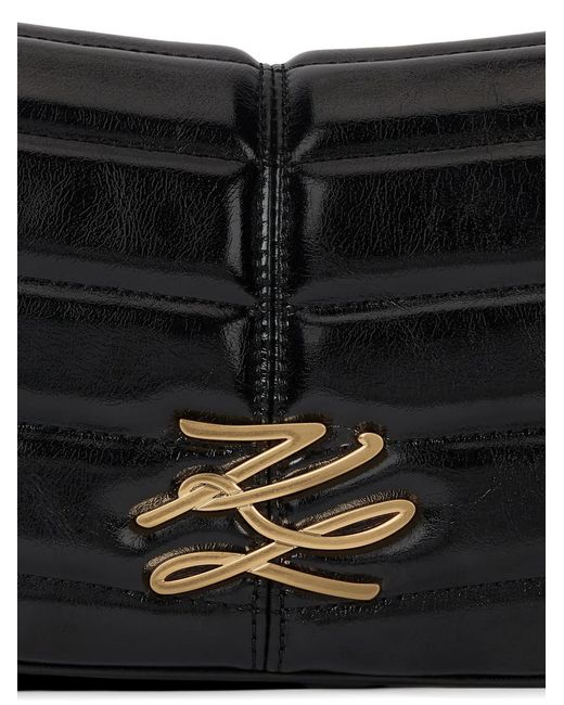 Karl Lagerfeld Black K/Autograph Quilted Shoulder Bag