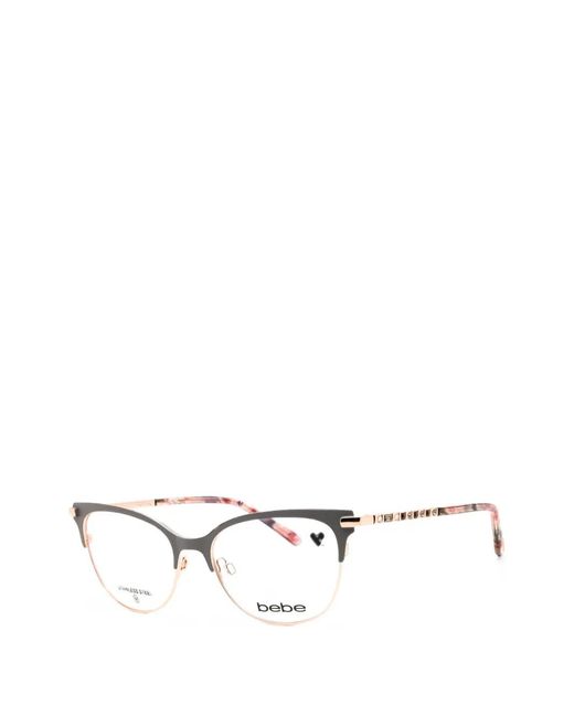 Bebe White Cat-Eye Frame Glasses