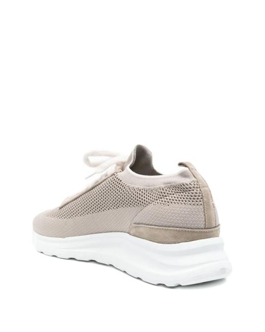 Eleventy White Knitted-Upper Trainers for men