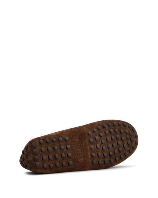 Tod's Brown Gommino Lettering Loafers for men