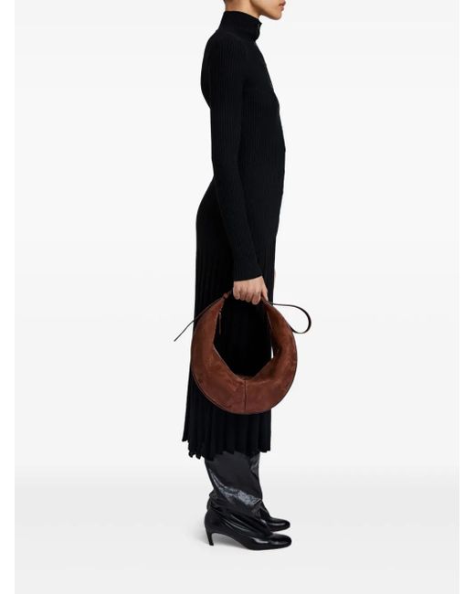 Proenza Schouler Brown Slide Suede Shoulder Bag