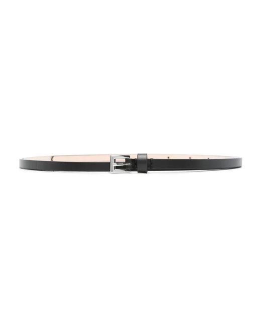 Maison Margiela White Buckle Leather Belt