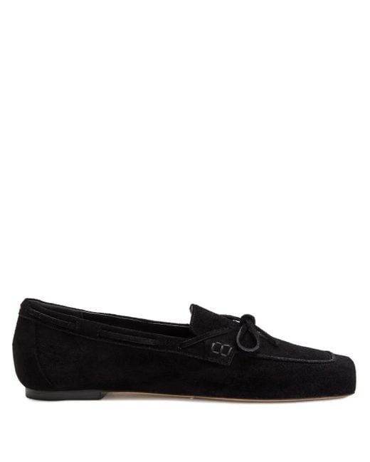 Aeyde Black Jasper Suede Loafers