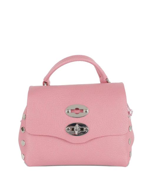 Borsa Tote Postina Con Manico di Zanellato in Pink
