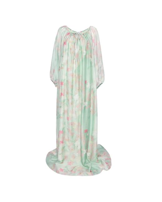 BERNADETTE Green Ally Floral-Print Maxi Dress