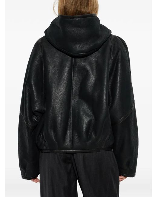 Isabel Marant Black Amiel Hooded Toggle-Fastening Jacket
