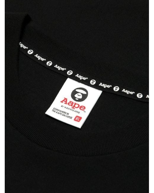 Aape By A Bathing Ape Black Cotton T-Shirt for men