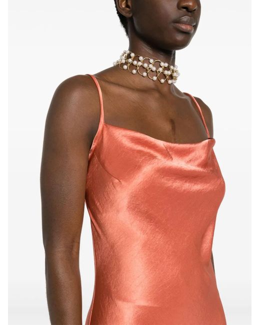 Nanushka Red Renny Maxikleid