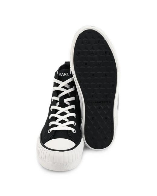Karl Lagerfeld White Kampus Max High-Top Sneakers