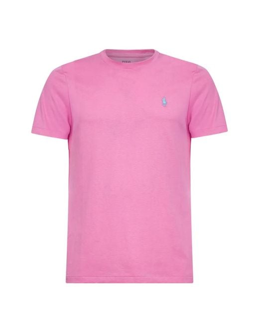 Polo Ralph Lauren Pink Cotton T-Shirt for men