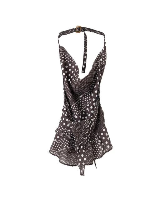 Damson Madder White Leandra Polka-Dot Ruffled Top
