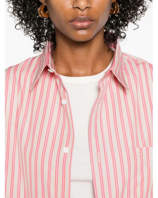 Matteau Pink Gestreiftes Hemd