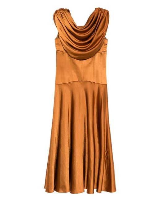 Amsale Orange Kleid Mit Spaghettiträgern