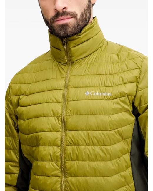 Columbia Green Powder Pass Hybrid Padded Jacket for men