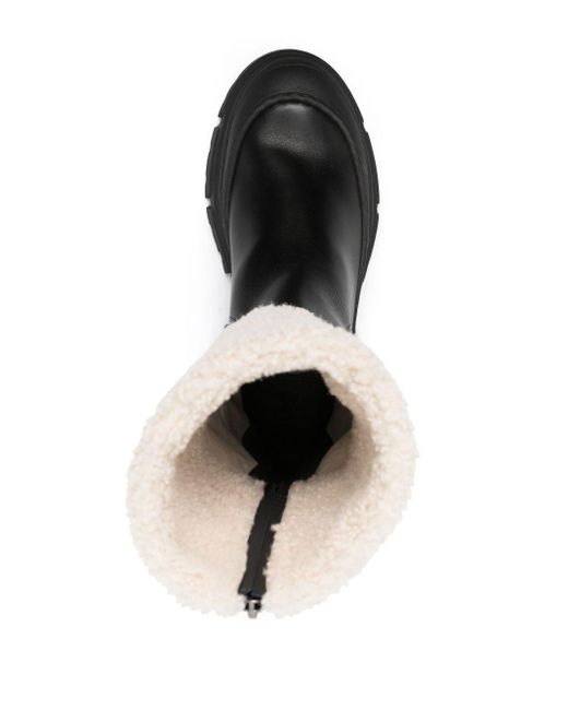 Stivali in shearling di Brunello Cucinelli in Black