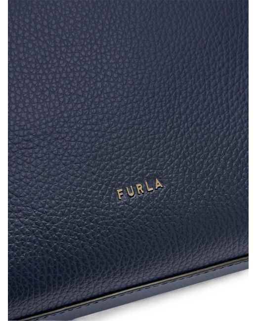 Furla Blue Grand Sac Porté Épaule Lara